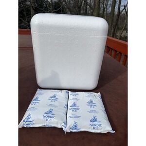 Styrofoam Shipping Box Insulated Cold Package/Disp.‎ Fish Bait Cooler 11x10x9"